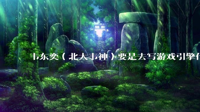 韦东奕（北大韦神）要是去写游戏引擎代码，能不能把虚幻引擎按在地上摩擦？数学好真能‘降维打击吗？