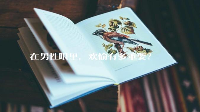 在男性眼里，欢愉有多重要？