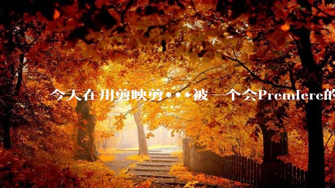 今天在用剪映剪***被一个会Premiere的同学看到了，嘲笑我用剪映，Pr剪辑真的比剪映好吗，好在哪？